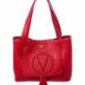 Valentino By Mario Valentino Estelle Rock Leather Tote ONE SIZE Red