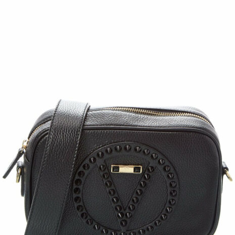 Valentino By Mario Valentino Mia Rock Leather Crossbody ONE SIZE Black
