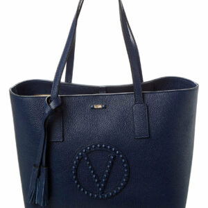 Valentino By Mario Valentino Soho Rock Leather Tote ONE SIZE Blue