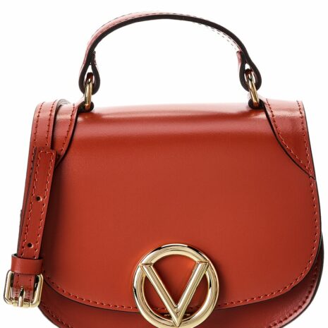 Valentino By Mario Valentino Dionne Retro Leather Shoulder Bag ONE SIZE Rust