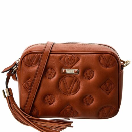 Valentino By Mario Valentino Leather Crossbody Medium Cinnamon