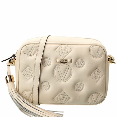 Valentino By Mario Valentino Leather Crossbody Medium White