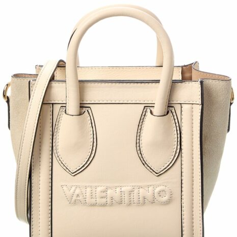 Valentino By Mario Valentino Eva Embossed Leather Tote ONE SIZE White