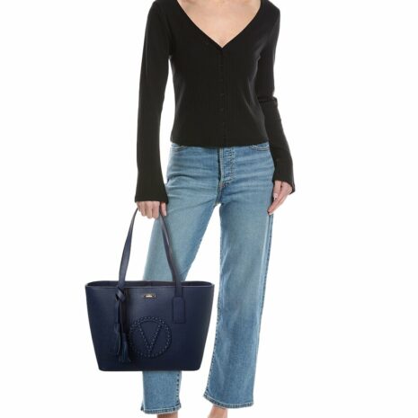 Valentino By Mario Valentino Prince Rock Leather Tote