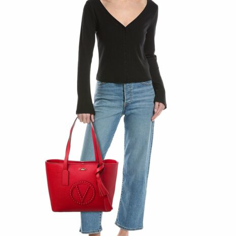 Valentino By Mario Valentino Prince Rock Leather Tote