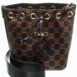 Valentino By Mario Valentino Jules Monogram Leather Bucket Bag ONE SIZE Black