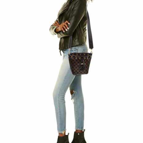 Valentino By Mario Valentino Jules Monogram Leather Bucket Bag
