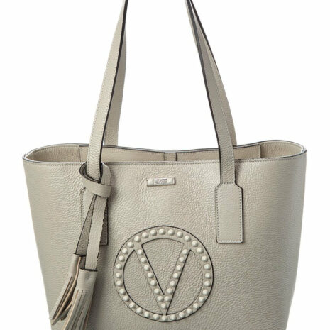 Valentino By Mario Valentino Prince Rock Leather Tote ONE SIZE Grey Multi