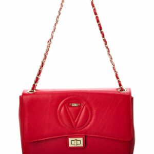 Valentino By Mario Valentino Posh Signature Leather Shoulder Bag ONE SIZE Red