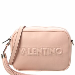 Valentino By Mario Valentino Mia Embossed Leather Crossbody ONE SIZE Pink