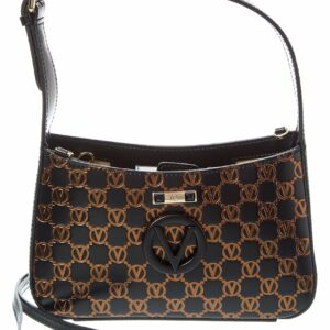 Valentino By Mario Valentino Kai Monogram Leather Crossbody ONE SIZE Black