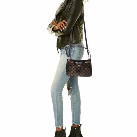 Valentino By Mario Valentino Kai Monogram Leather Crossbody