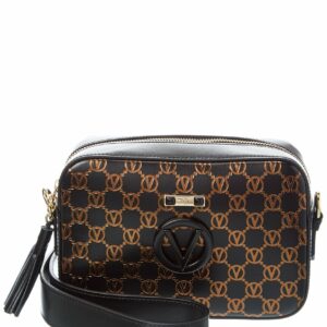 Valentino By Mario Valentino Babette Monogram Leather Crossbody ONE SIZE Black