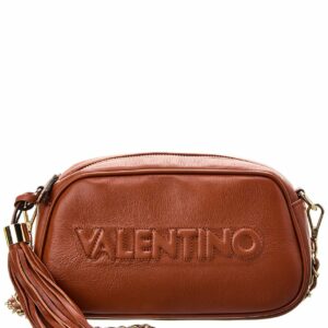 Valentino By Mario Valentino Bella Embossed Leather Crossbody ONE SIZE Brown Multi