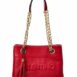 Valentino By Mario Valentino Kali Embossed Leather Shoulder Bag ONE SIZE Red
