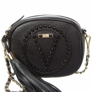 Valentino By Mario Valentino Nina Rock Leather Crossbody ONE SIZE Black