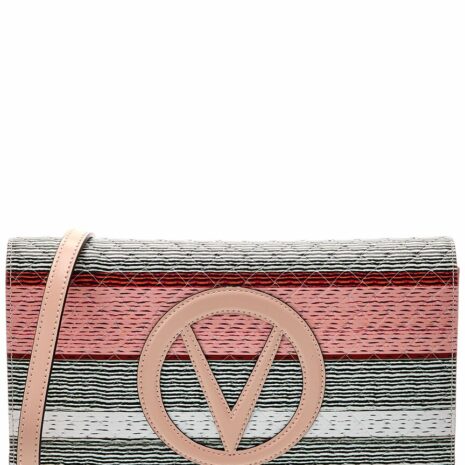 Valentino By Mario Valentino Lena Tresse Leather Shoulder Bag ONE SIZE Pink