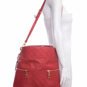 LV Red Monogram Melie Leather Handbag