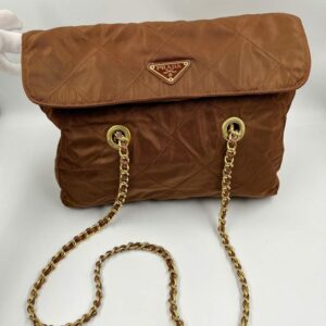 Prada Nylon Tote with Chain Handle