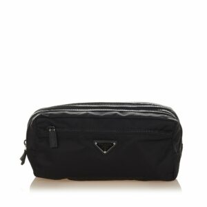 Prada Tessuto Clutch Black Nylon Canvas