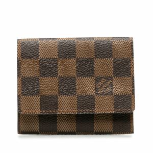 Brown LV Damier Ebene Business Card Holder