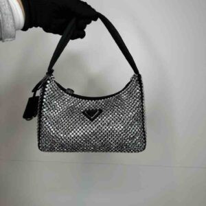 Prada Satin Reissue Bag, Crystal