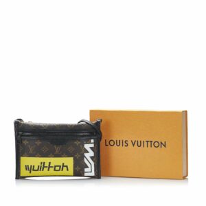 LV Double Flat Messenger Brown Monogram Canvas