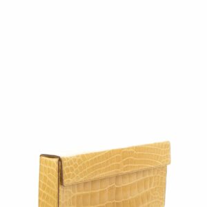 Prada Tan Embossed Box Clutch