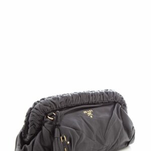 Prada Black Lambskin Clutch