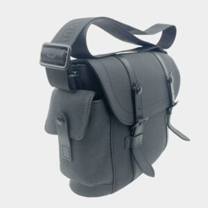 LV Black Taurillon Leather Christopher Messenger Bag