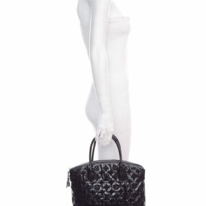 LV Black Patent Leather Limited Edition Lockit  Handbag