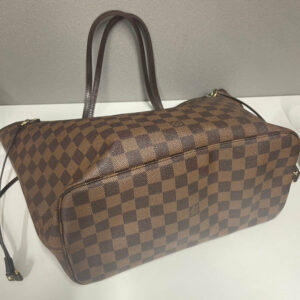 LV Damier Ebene Neverfull MM Tote Bag, Brown