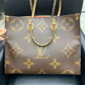 LV Monogram On-the-go GM 2way Handbag, Brown, PVC Coated Canvas