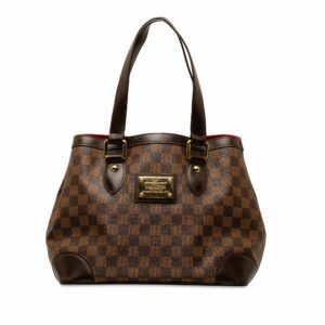 Brown LV Damier Ebene Hampstead PM Tote Bag