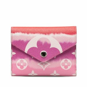 Pink LV Monogram Giant Escale Victorine Small Wallets