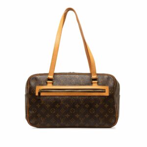 Brown LV Monogram Cite MM Shoulder Bag