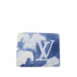 White LV Monogram Watercolor Multiple Wallet