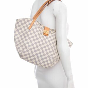 LV White Damier Azur Salina Handbag