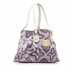 Purple LV Monogram Tahitienne Cabas PM Tote Bag