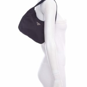 Prada Black Tessuto Nylon Hobo Handbag