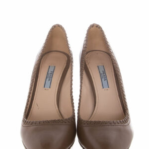 Prada Taupe Leather Pumps SZ 38