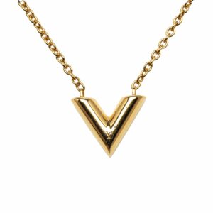 Gold LV Essential V Necklace
