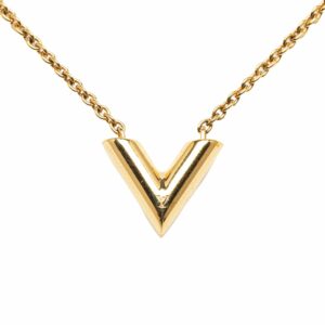 Gold LV Essential V Necklace