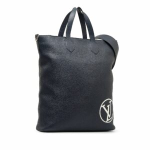 Blue LV Taurillon East Side Tote MM Satchel
