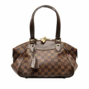 Brown LV Damier Ebene Verona PM Handbag
