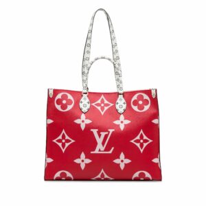 LV Onthego GM Giant Red Monogram Canvas