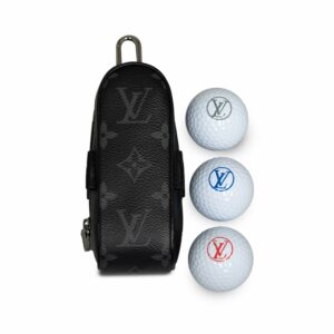 Black LV Monogram Eclipse Andrews Golf Ball Case