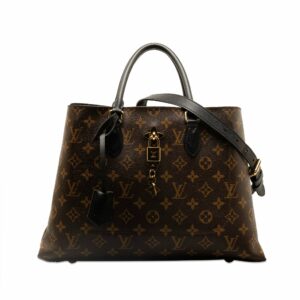 Brown LV Monogram Flower Tote Satchel