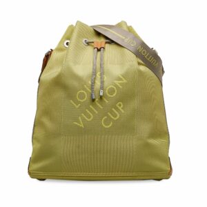 Green LV Damier Geant LV Cup Volunteer Bucket Bag