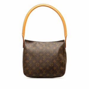 Brown LV Monogram Looping MM Shoulder Bag